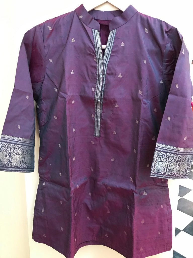 Heirloom Series - Maroon Kanchi Silk Kurti
