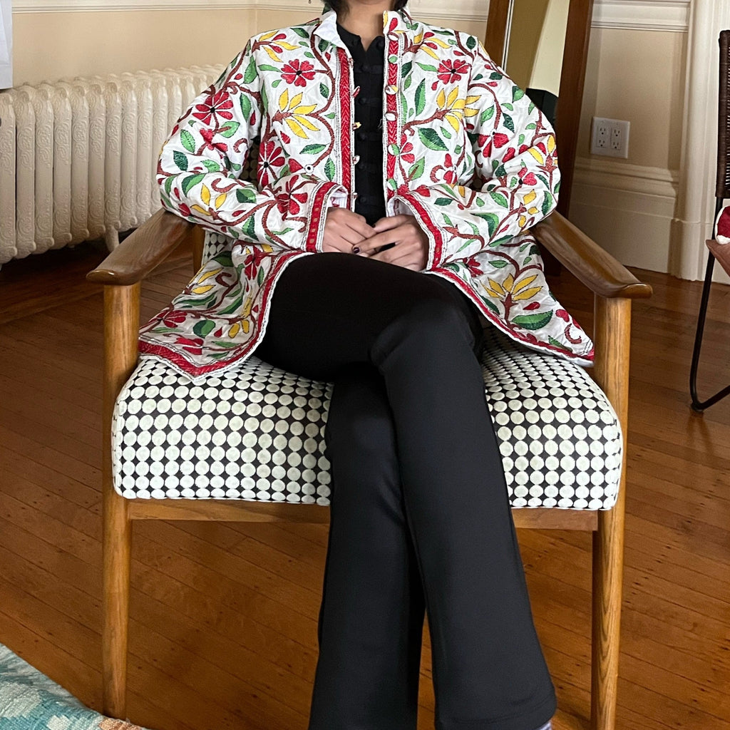 White Kantha Jacket
