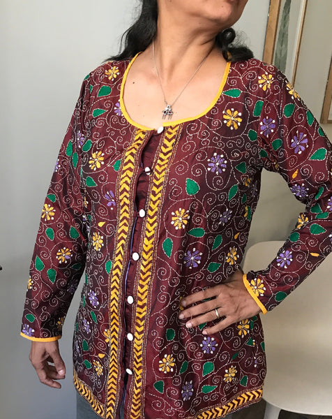 Kantha Silk Lined Jacket
