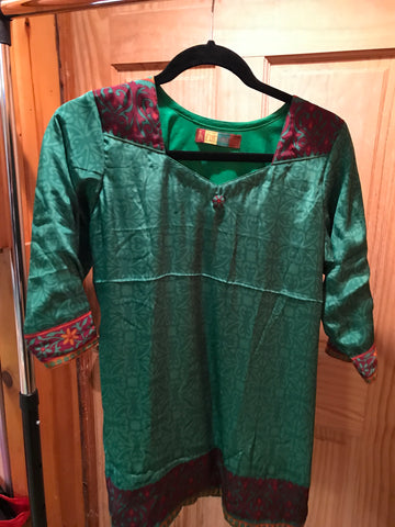 Crepe Silk Top - Green