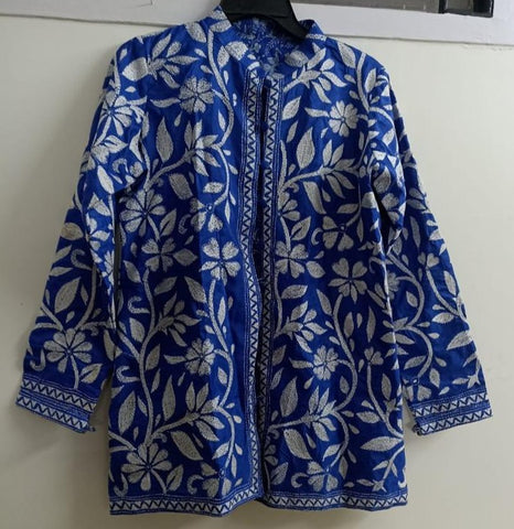 Spring 2024 Reversible Kantha Jackets - Ink Blue