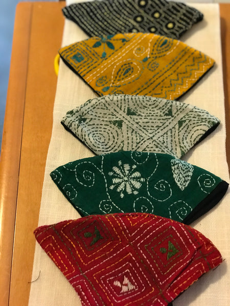 Kantha Embroidered Fabric Masks (Pack of 5)