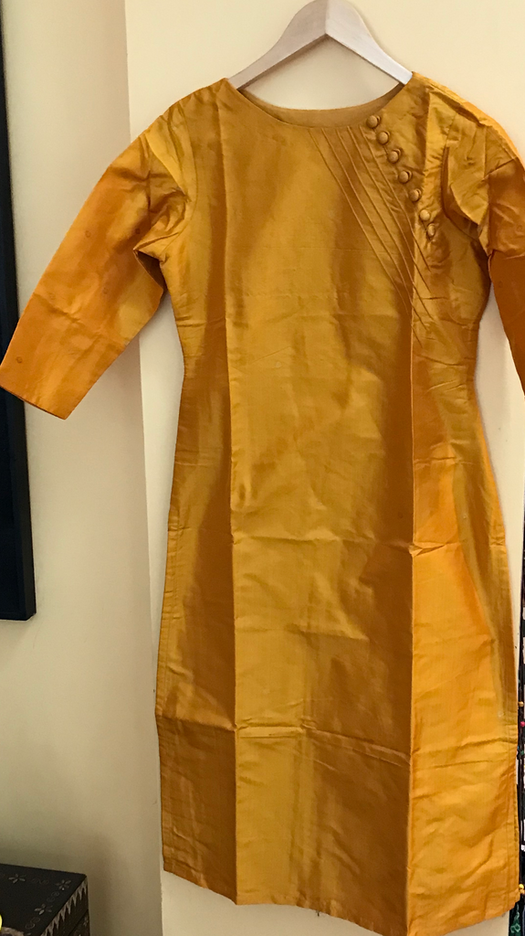 Heirloom Series - Mustard Kanchi Silk Kurta