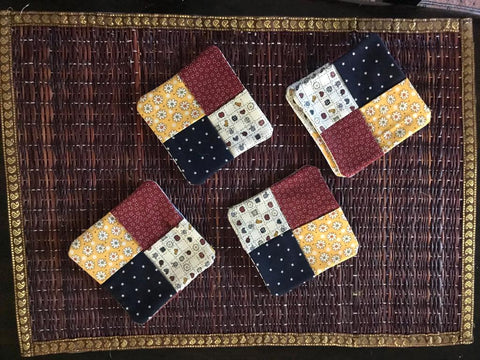 Quilt Pieces Coasters (Set of 4)